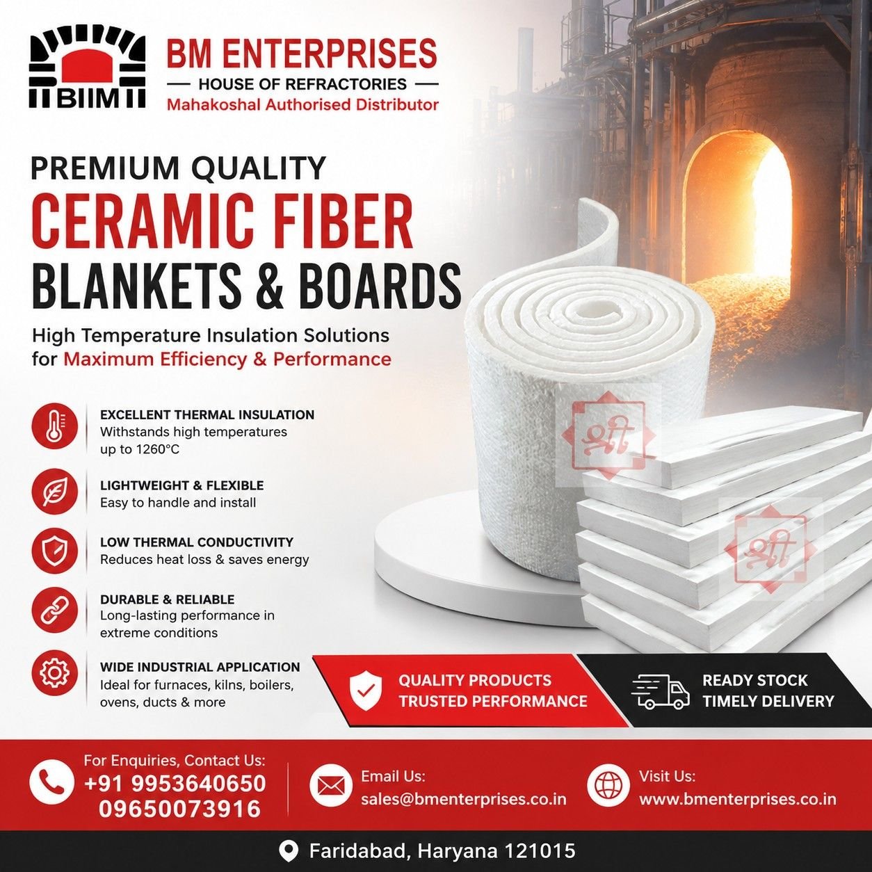 Choose Faridabad-Based Manufacturer for Ceramic Fiber Blankets & Boards