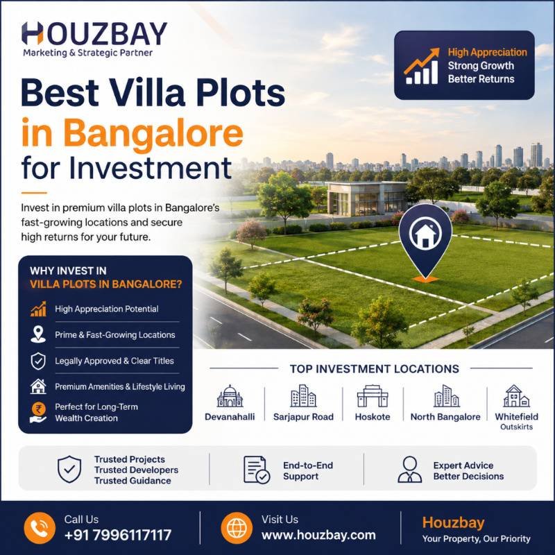 Best Villa Plots in Bangalore for Investment | Houzbay photo 1