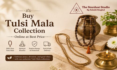 INR 555,  Shop Original Tulsi Mala Collection Online At Best Price | The Stardust Studio photo 1