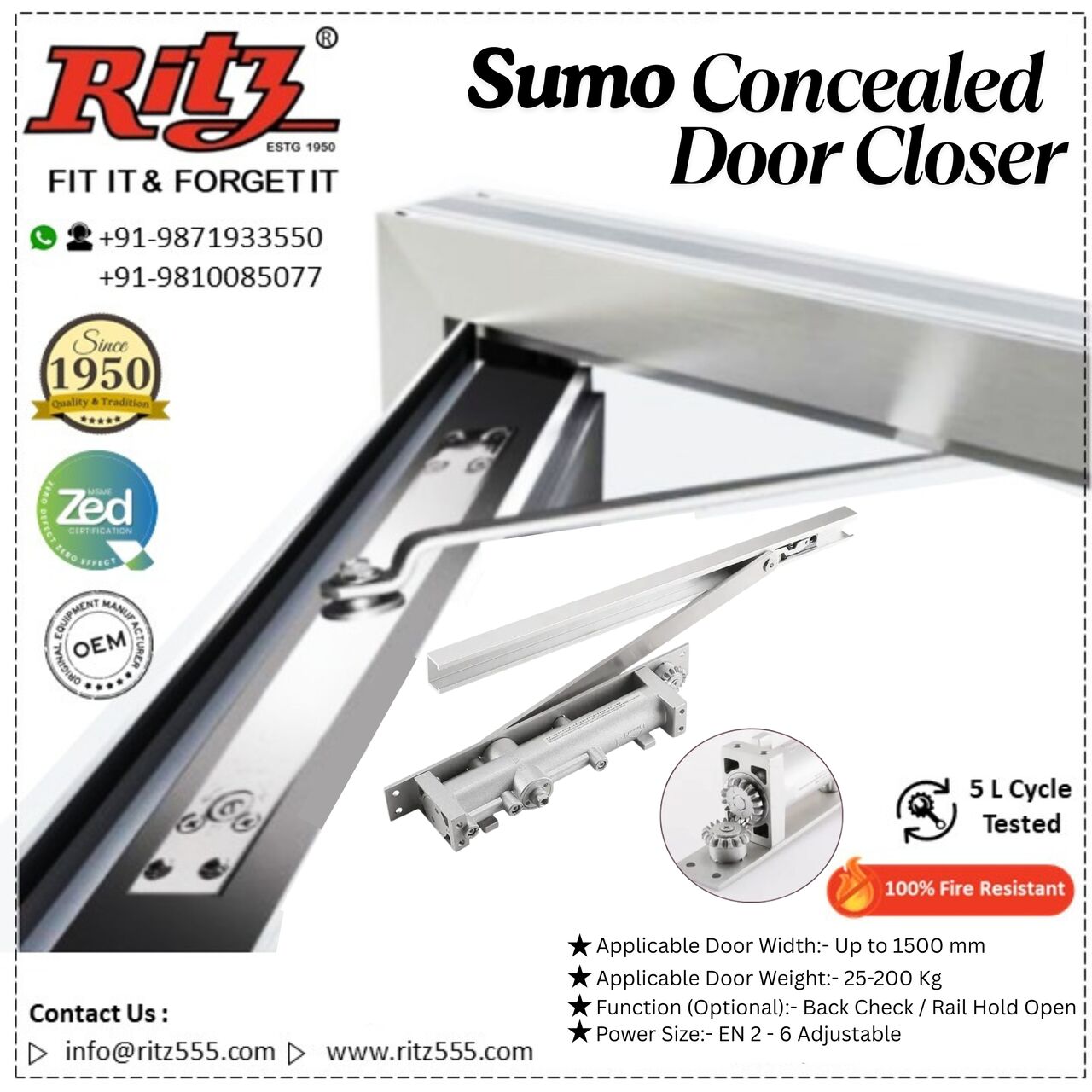 Sumo Concealed Door Closer