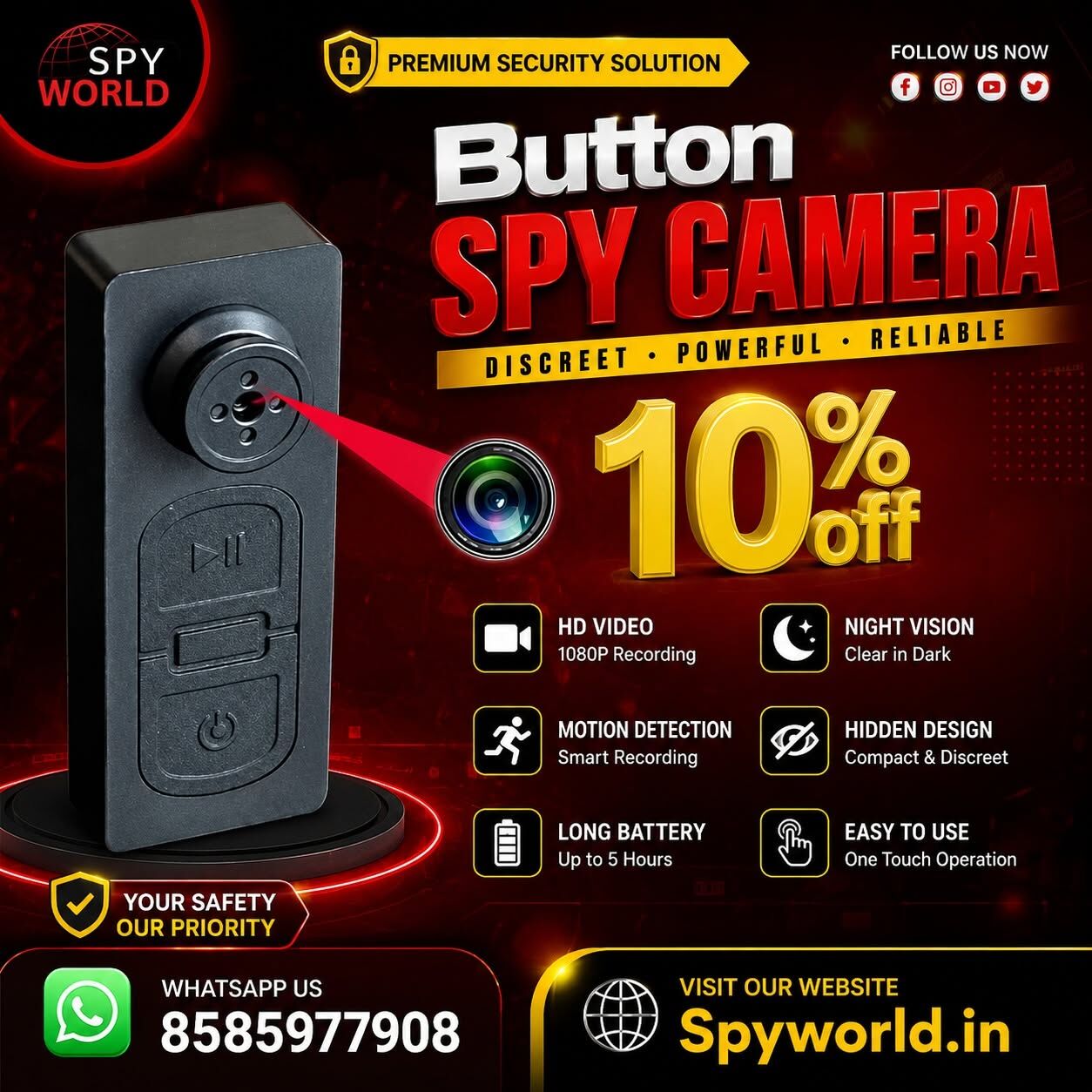INR 1299,  Spy Camera Shop In Gurugram Haryana At Spy World photo 1