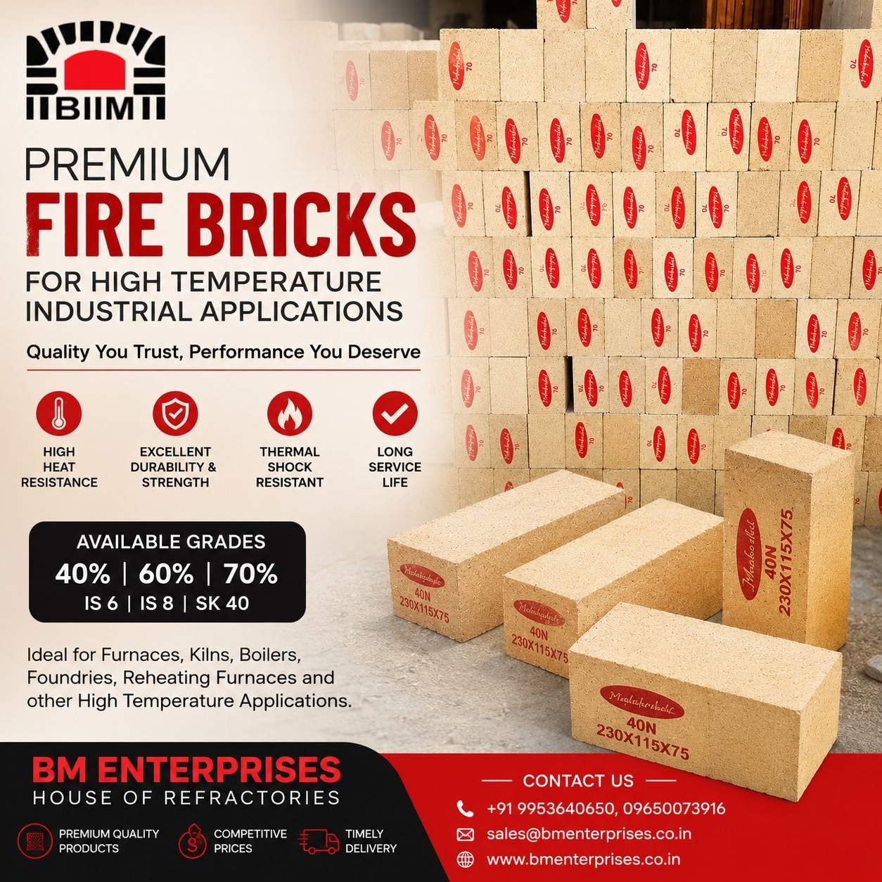 Buy High-Quality Fire Bricks in Delhi NCR – BM Enterprises photo 1