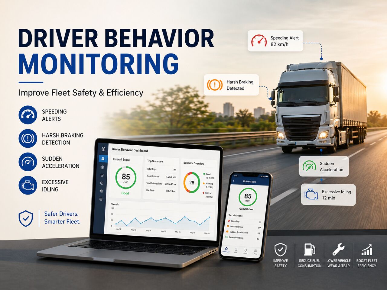 Driver Behavior Monitoring: Improve Fleet Safety & Efficiency