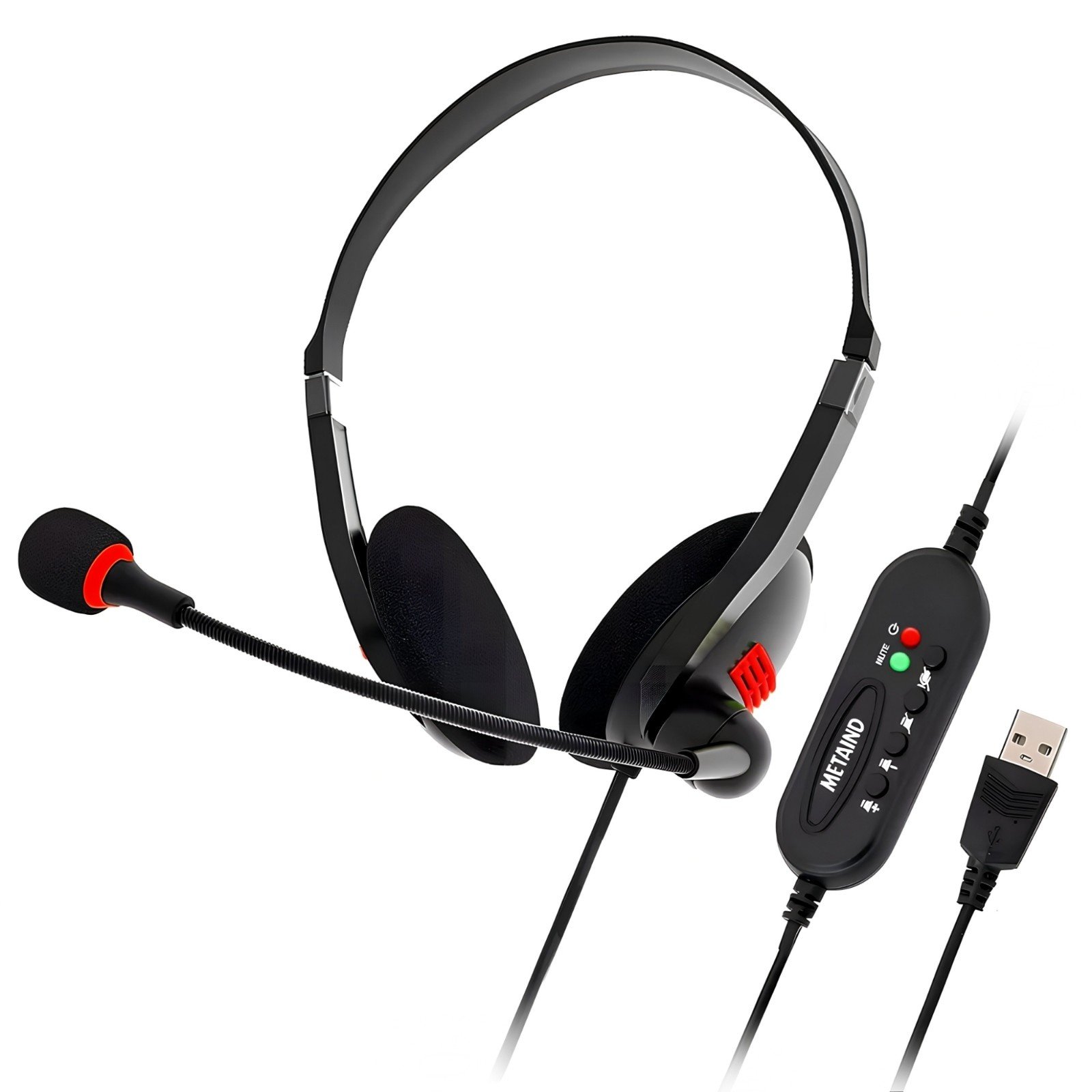 Metaind MT440 Lightweight USB Headset with ENC Mic photo 1