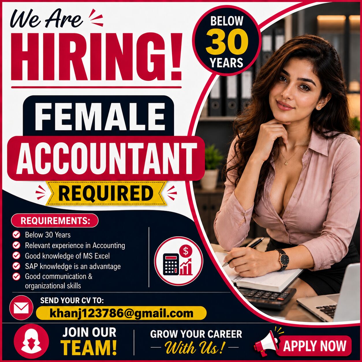 Female Accountant Required