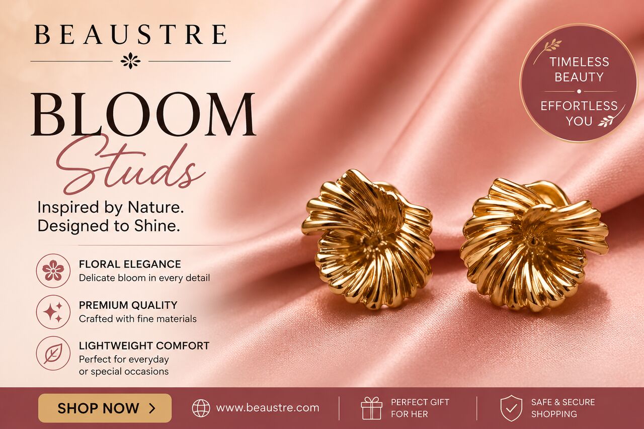 INR 899,  Buy Bloom Stud Earrings For Women In India | Beaustre
