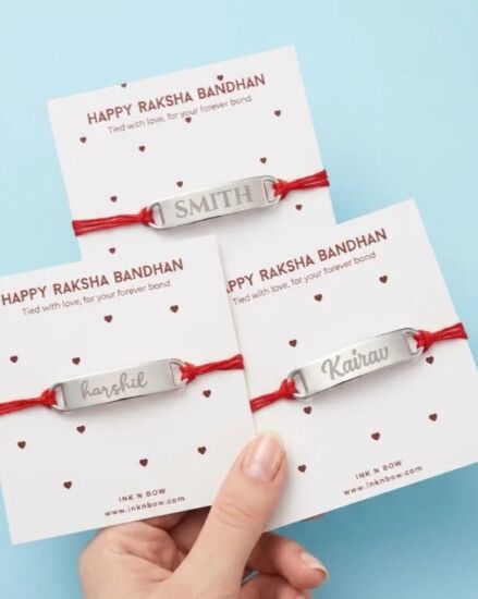 INR 199,  Buy Inknbow Personalized Signature Metal Rakhi For Special Rakhi Bonds photo 1