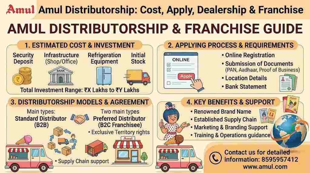 INR 25,  Amul Distributorship: Cost, Apply, Dealership & Franchise