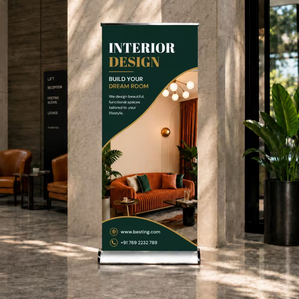 INR 4,  Luxury Roll Up Standee photo 1