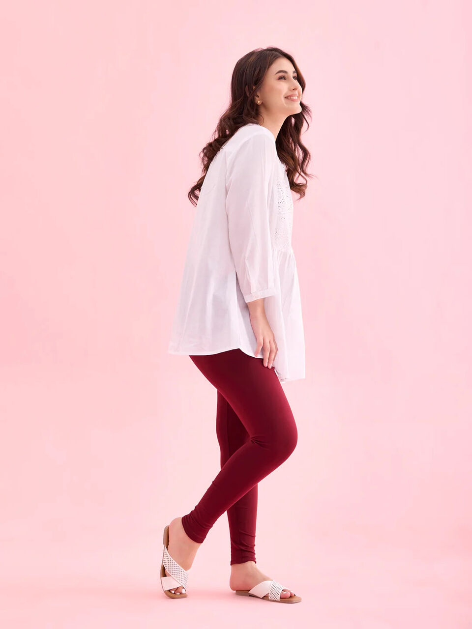 INR 599,  Ankle Length Leggings By Go Colors – Comfortable & Versatile Everyday Style