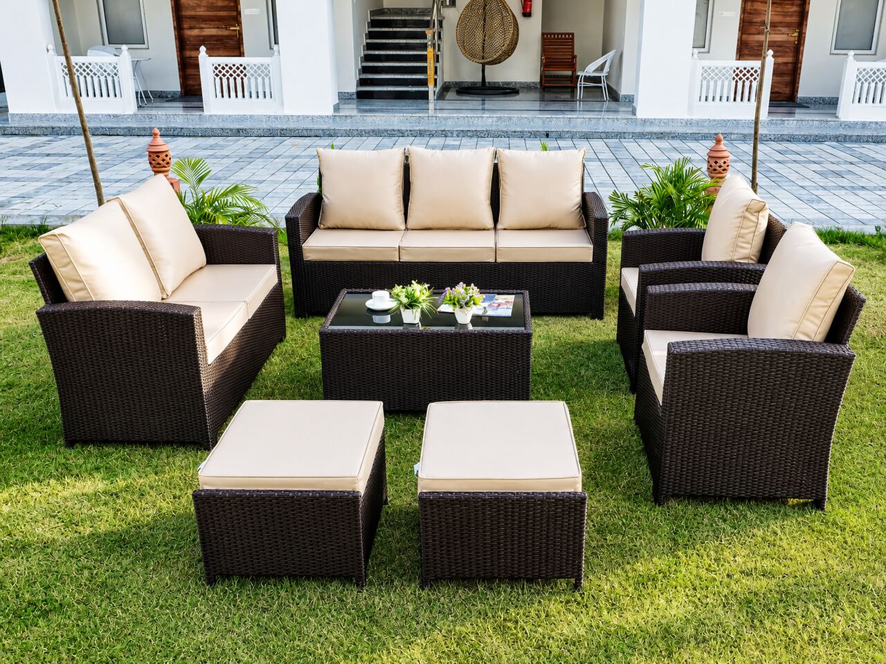 INR 82,  Premium Wicker Couch For Garden | Loccus Outdoor Furniture photo 1