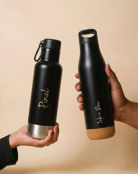 INR 1099,  Buy Your Personalized Vacuum Cork Bottle - 500 Ml At Ink N Bow photo 1