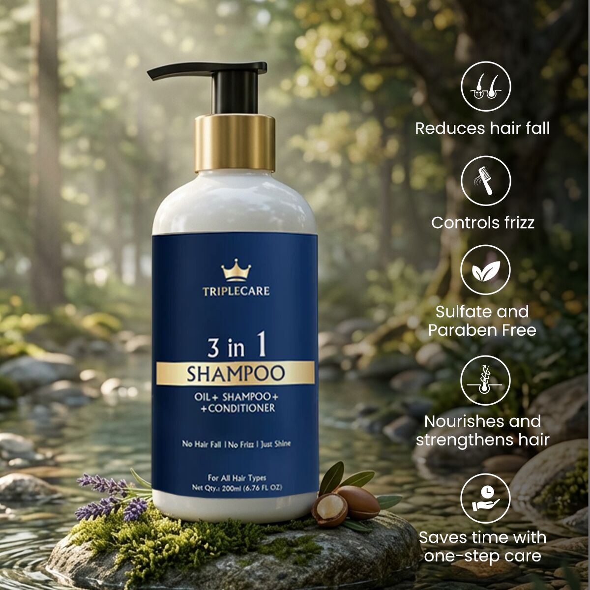 INR 799,  Buy A Convenient All In One Hair Shampoo For Regular Use - TripleCare photo 1