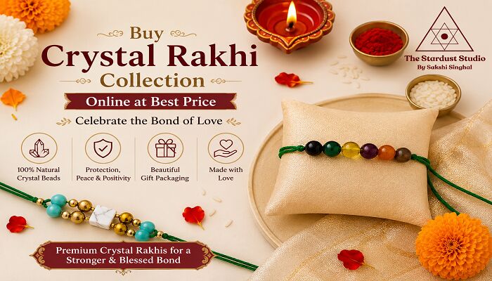 INR 399,  Buy Crystal Rakhi Collection Online At Best Price | The Stardust Studio