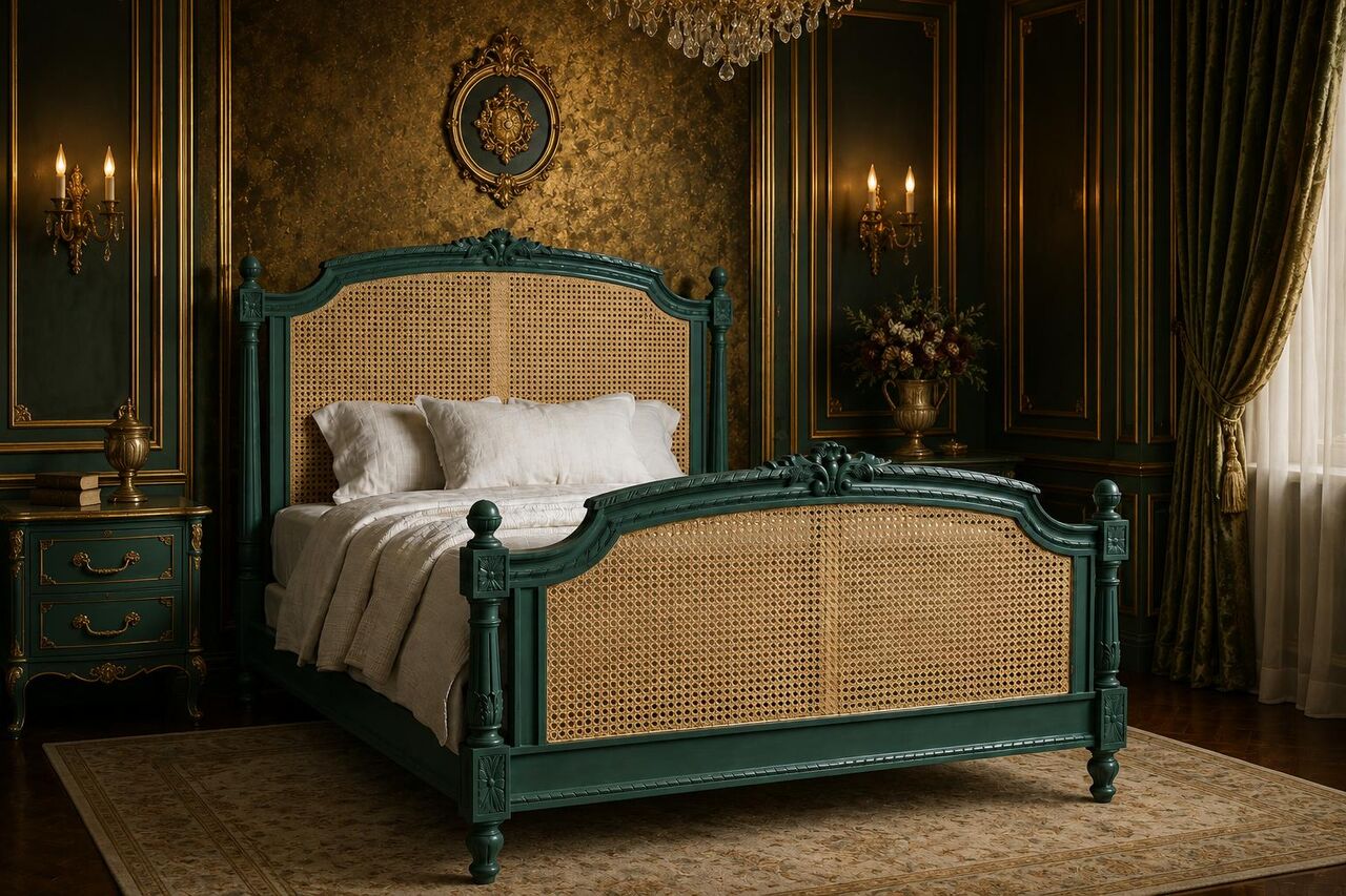 INR 200000,  Versailles Louis XVI Caned Bed | Handcrafted French Furniture photo 1