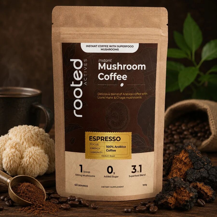 INR 638,  Mushroom Coffee | Lion's Mane & Chaga Arabica Blend