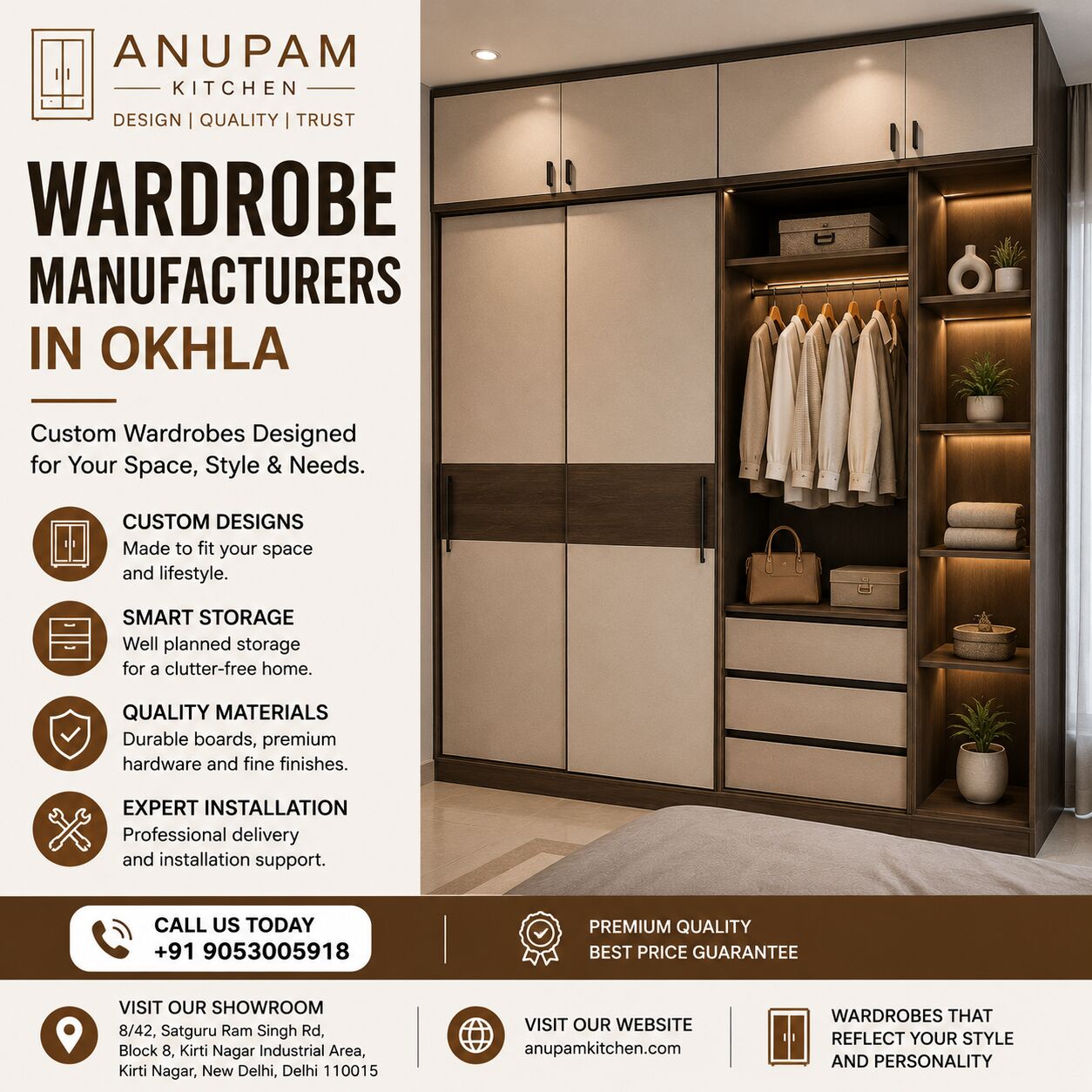 INR 10000,  Premium Wardrobe Manufacturers In Okhla
