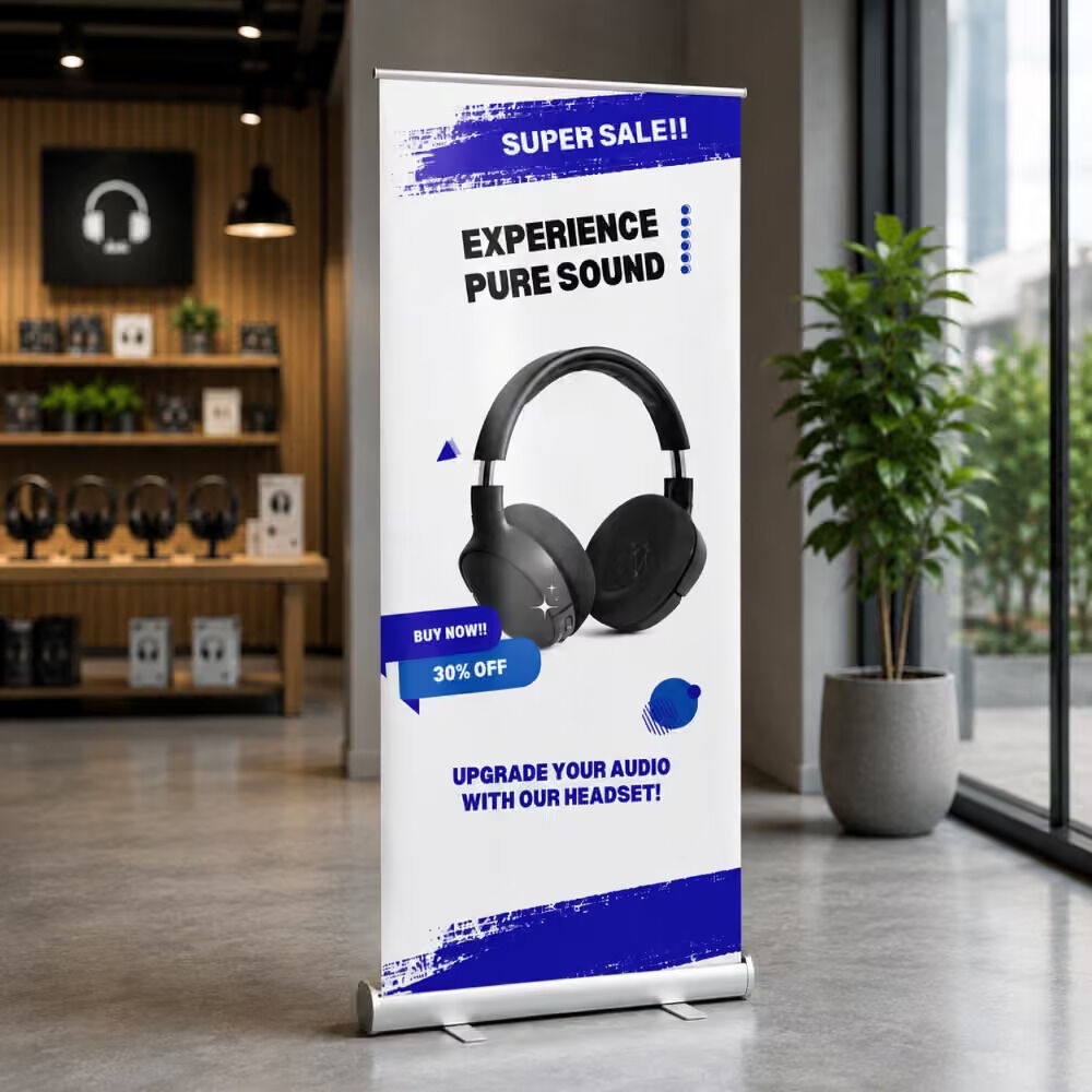 INR 1,  Custom Roll Up Standees photo 1