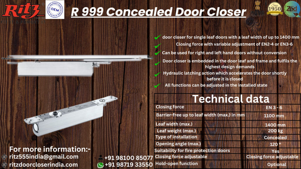 R-999 Concealed Door Closer