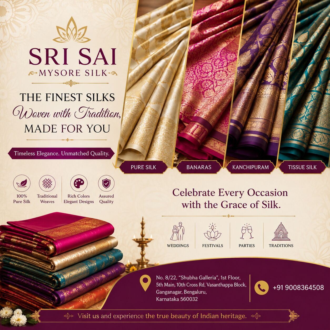 INR 13499,  Elegant Silk Sarees For Every Occasion – Shop Your Favourite photo 1
