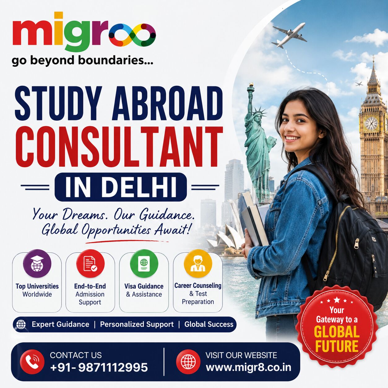 Study Abroad Consultant In Delhi photo 1