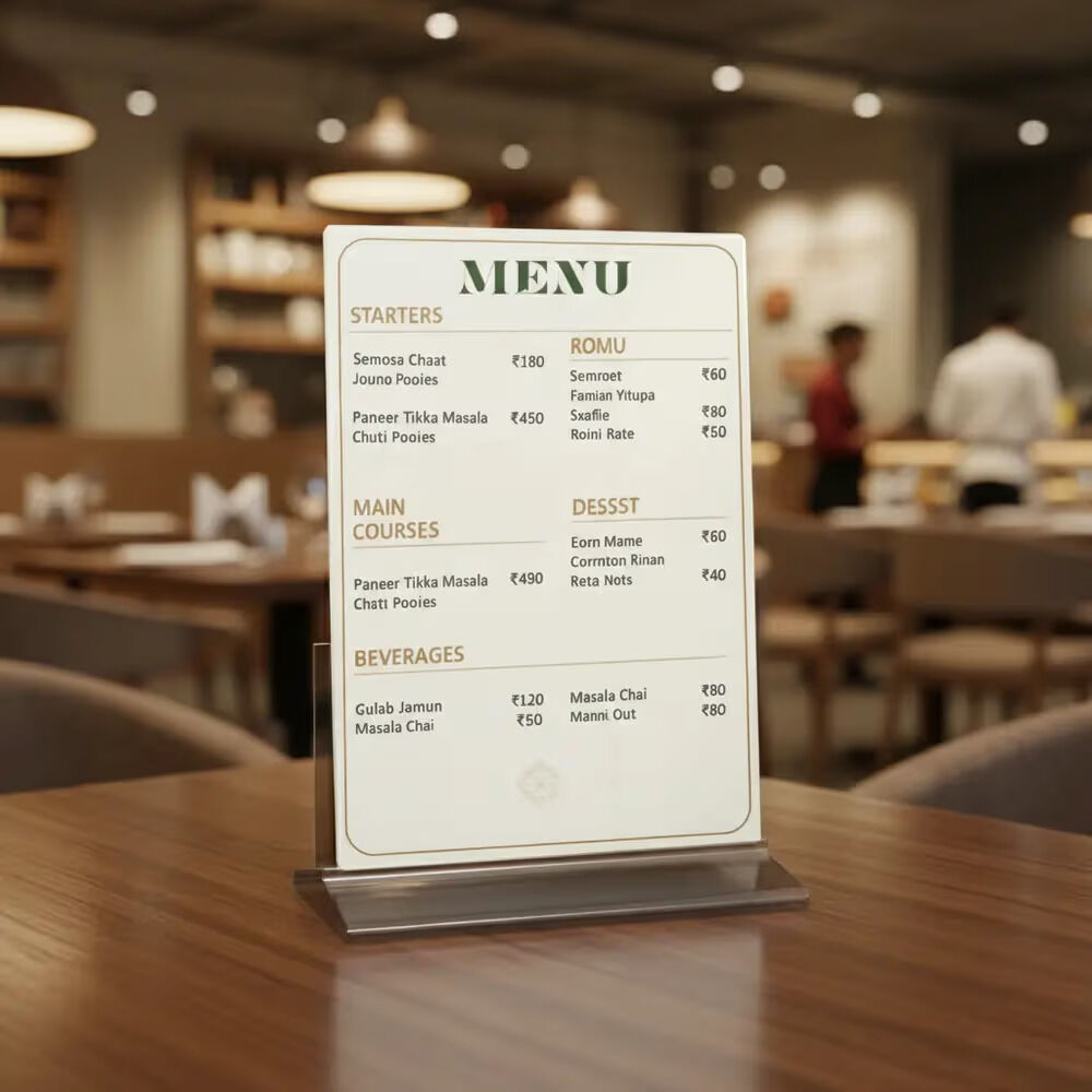 INR 91,  Flat Menu Cards photo 1