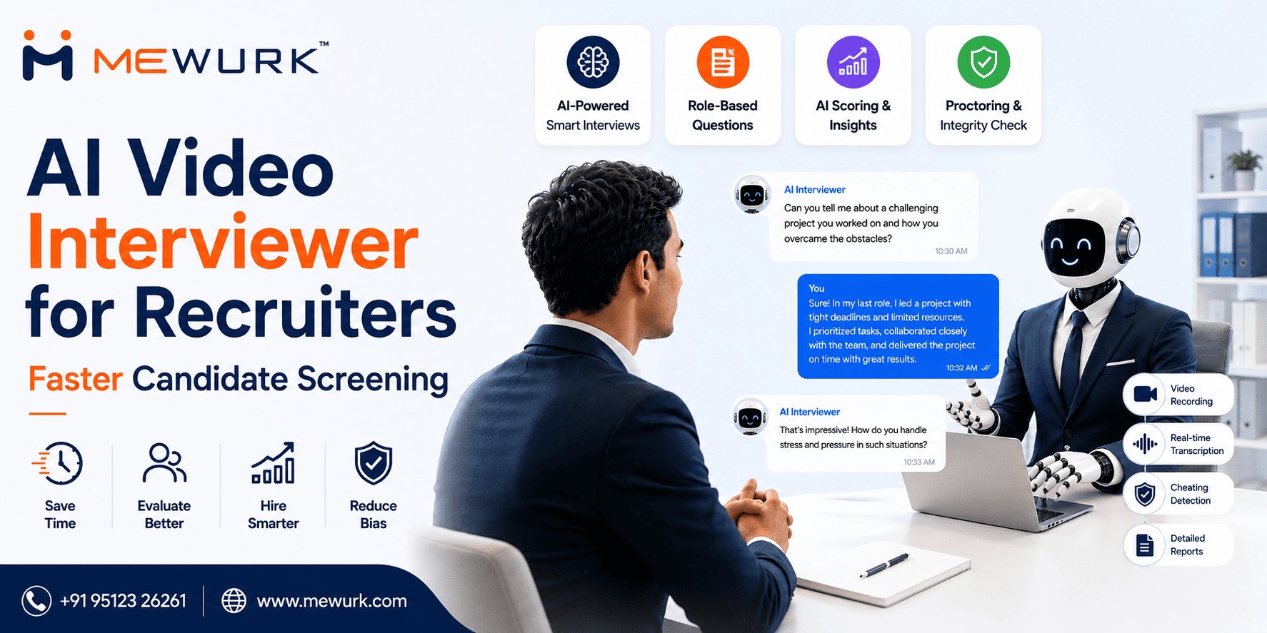 AI Video Interviewer for Recruiters Faster Candidate Screening | Mewurk