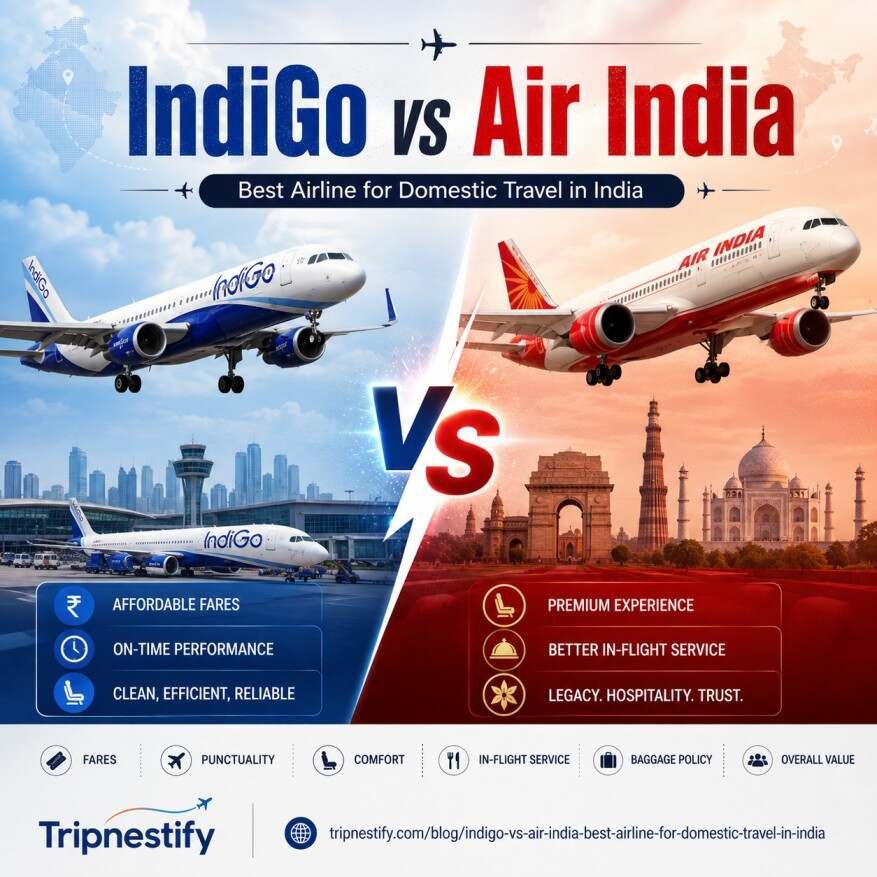 IndiGo vs Air India: Which Is Best for Domestic Travel? | Tripnestify