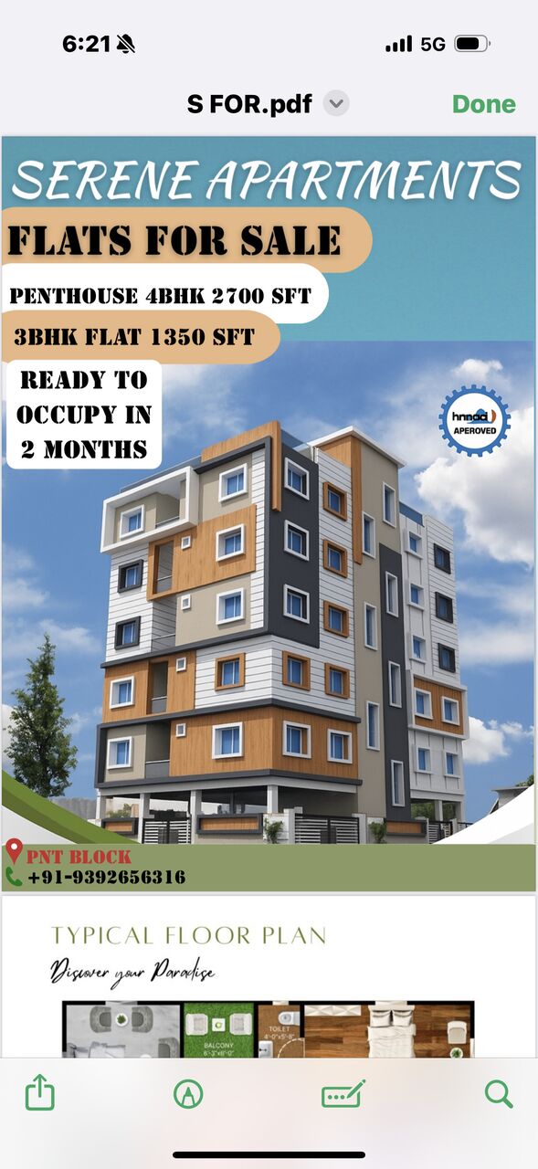 INR 5400,  3 BR,  1350 Sq. Feet,  3BHK FLAT 1350 Sft Ready To Occupy Flat For Sale photo 1