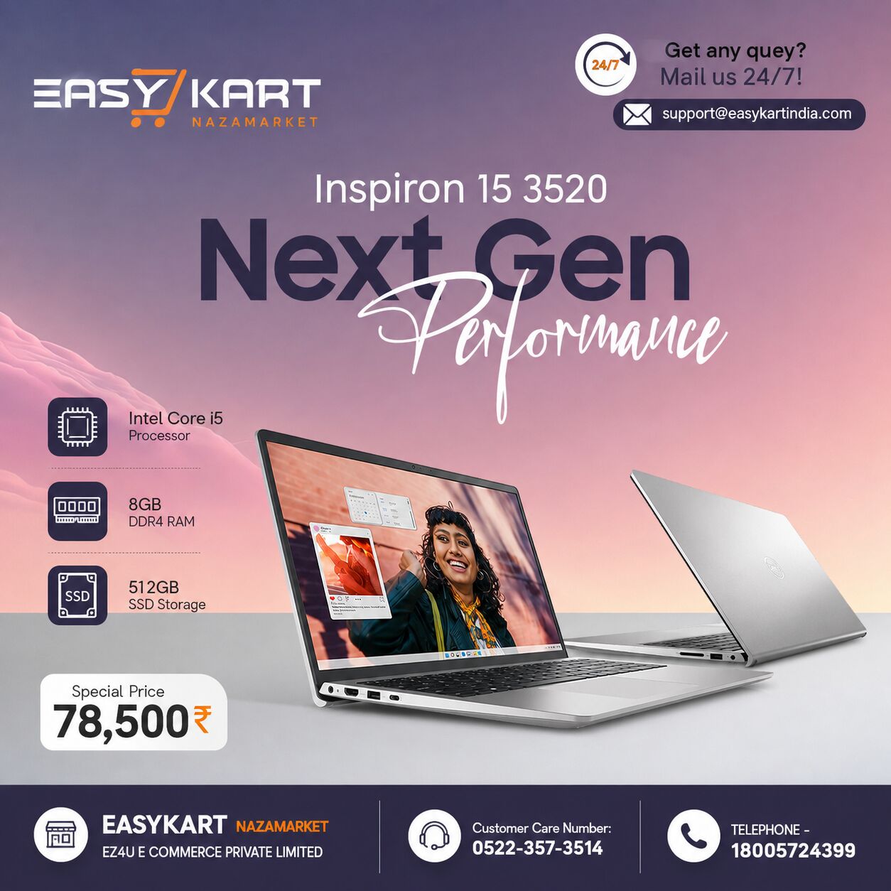 INR 50,  Buy The Best Laptops Under ₹50,000 In Lucknow | Easy Kart India photo 1