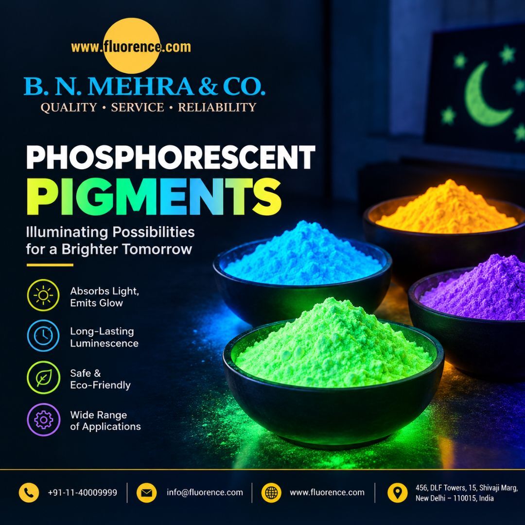 Phosphorescent Pigments | Vibrant & Long-Lasting Glow | Fluorence photo 1