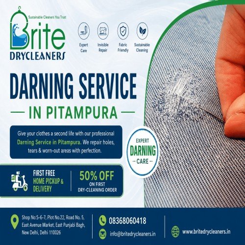 Get Reliable Darning Service in Pitampura from Brite Drycleaners  Description: photo 1