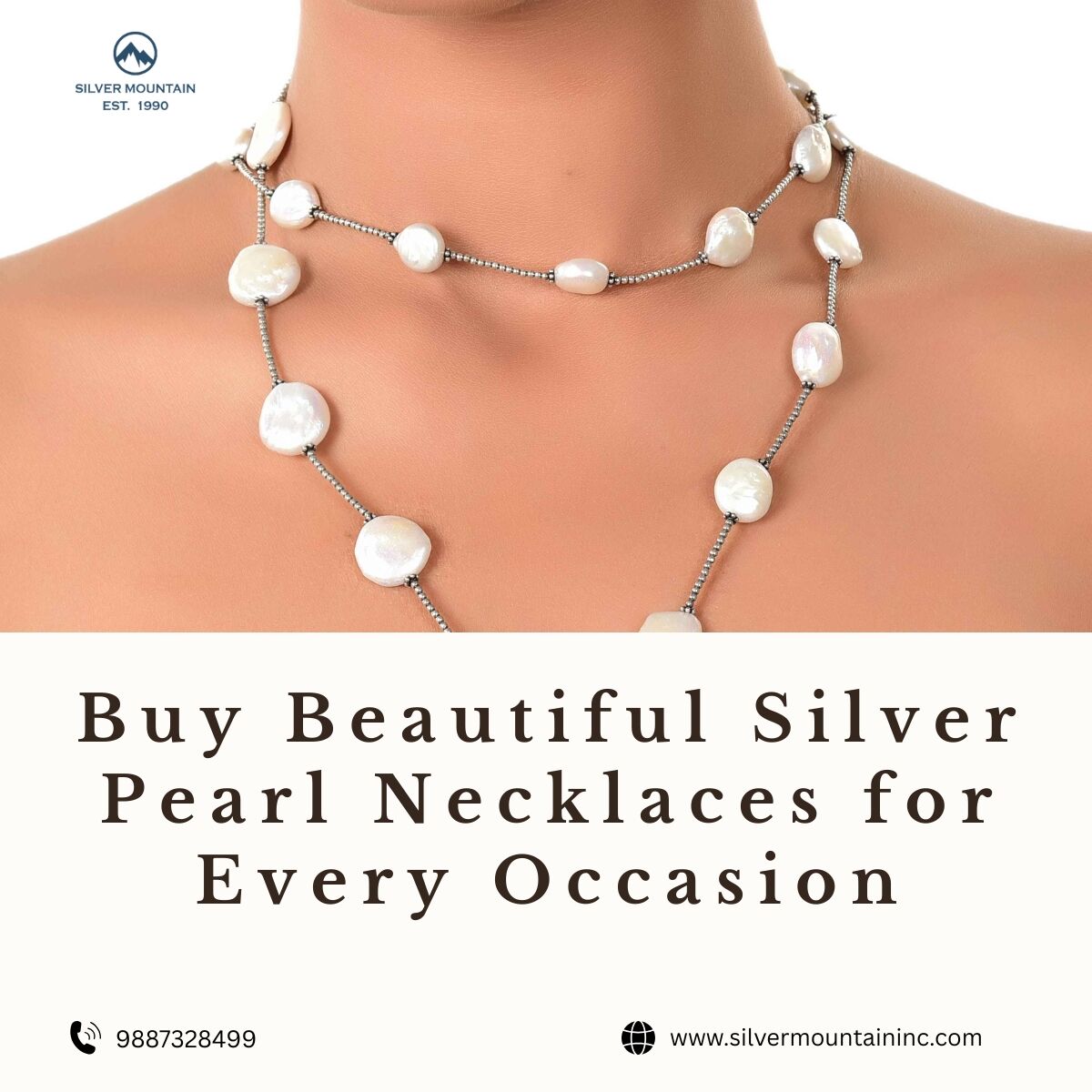 INR 5000,  Buy Beautiful Silver Pearl Necklaces For Every Occasion
