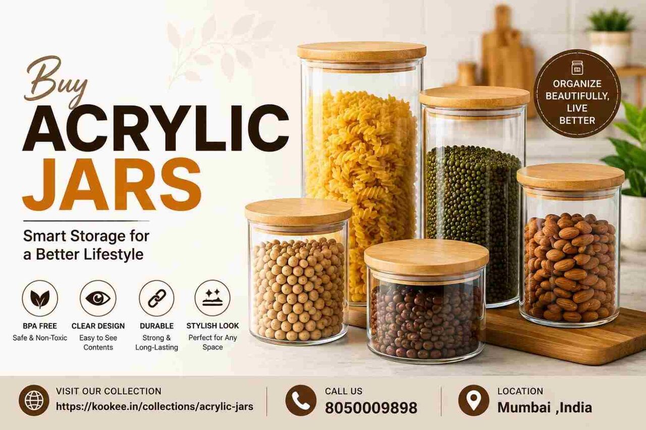 INR 585,  Keep It Fresh, Keep It Organized With Acrylic Jars photo 1