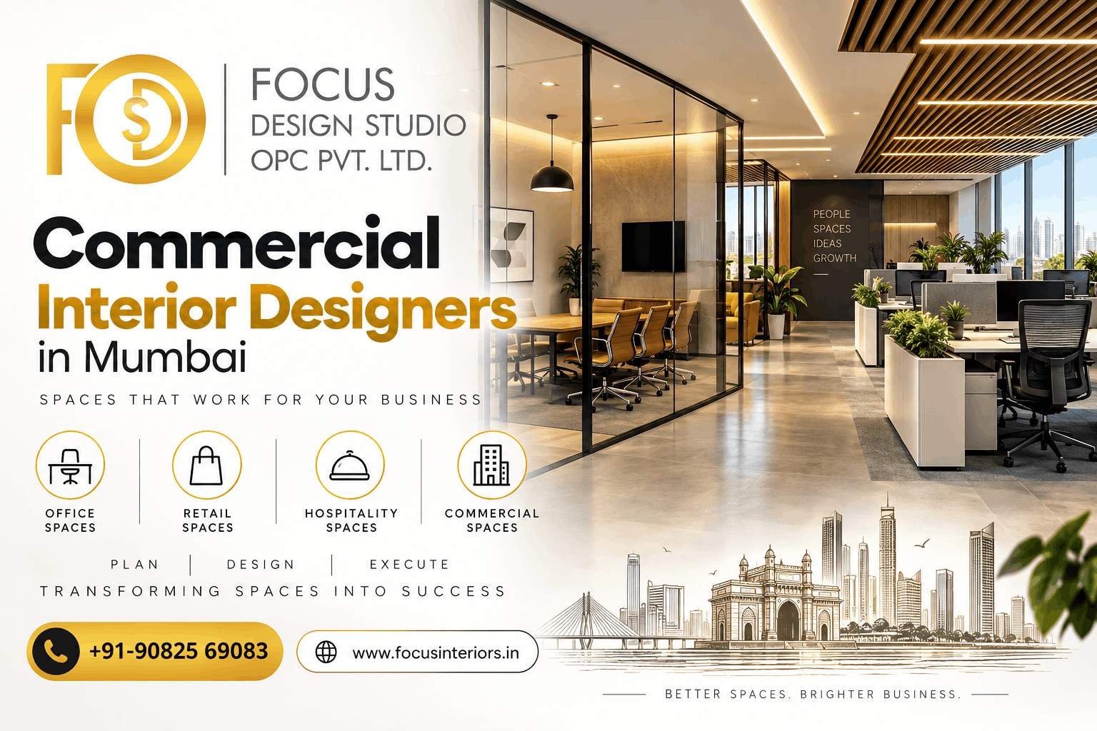Commercial Interior Designers in Mumbai | Focus Design Studio photo 1
