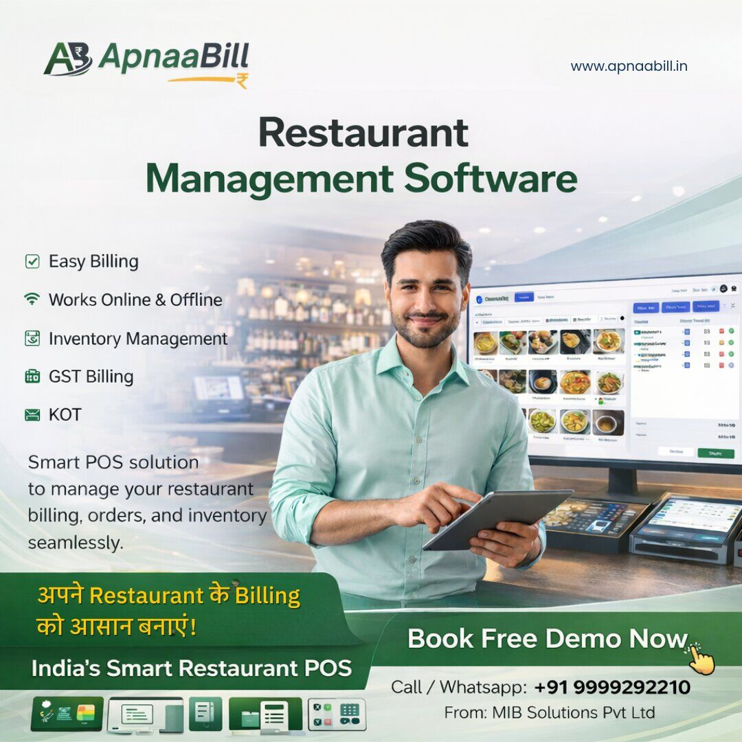 POS Software For Restaurant In Greater Noida – Apnaabill photo 1