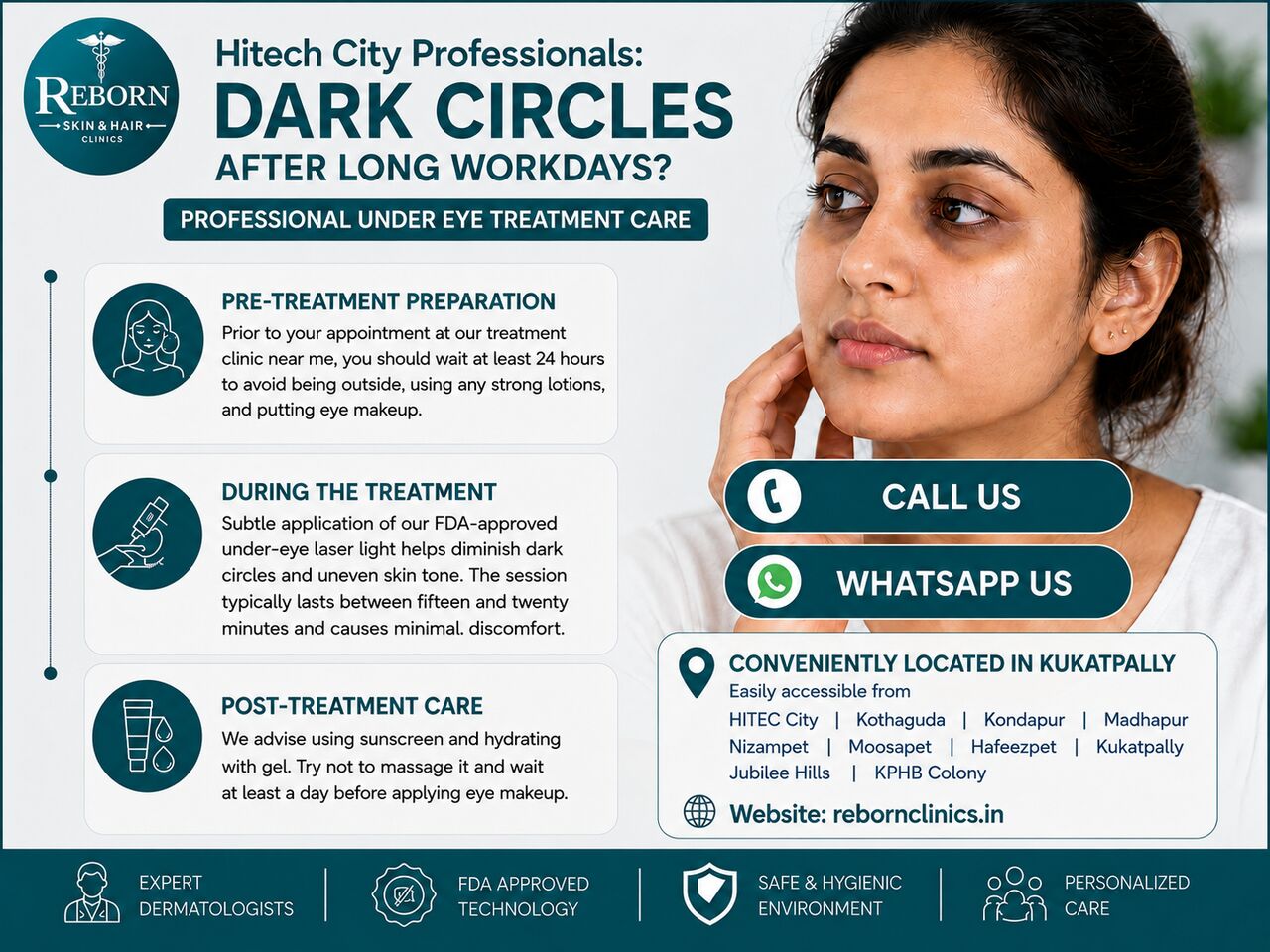 INR 3000,  Under Eye Dark Circle Treatment In Kukatpally | Look Refreshed