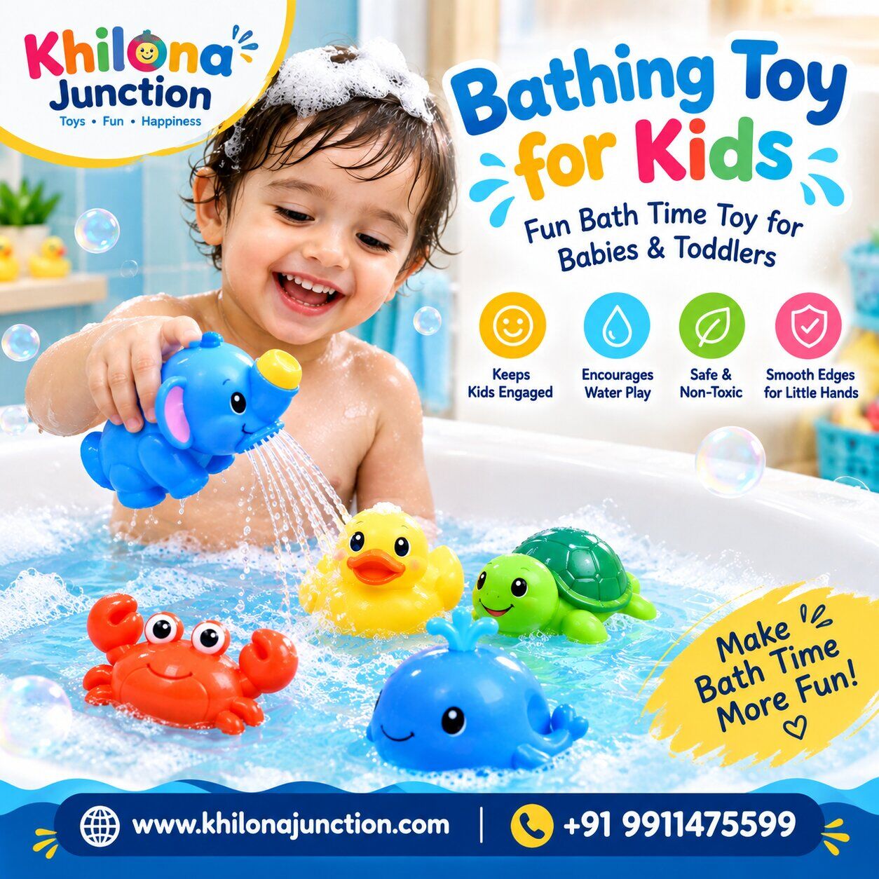 INR 313,  Bathing Toy For Kids | Fun Bath Time Toy For Babies & Toddlers photo 1