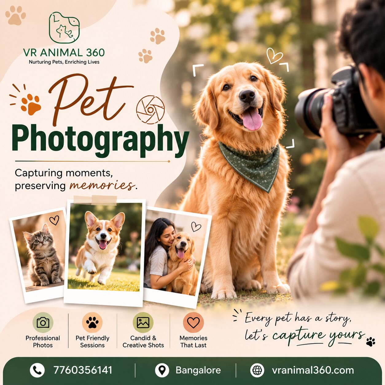 INR 4999,  Professional Pet Photography Services In Bangalore | VR Animal 360