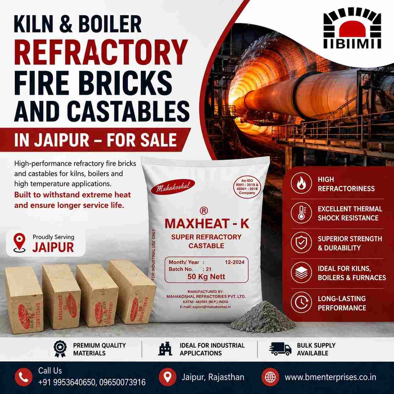 Kiln & Boiler Refractory Fire Bricks and Castables in Jaipur photo 1