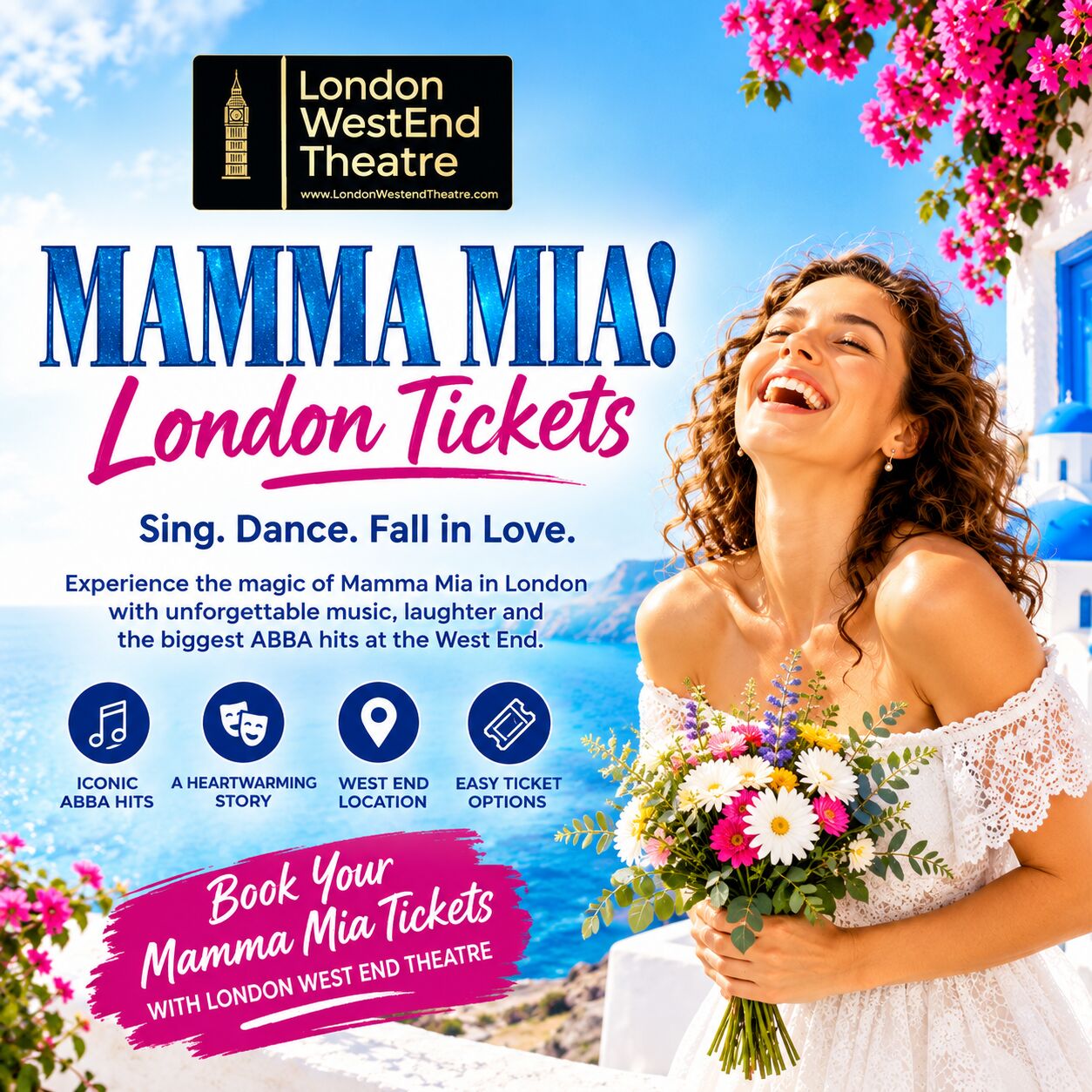 Gbp 43,  Mamma Mia London Tickets – Enjoy ABBA Hits In London