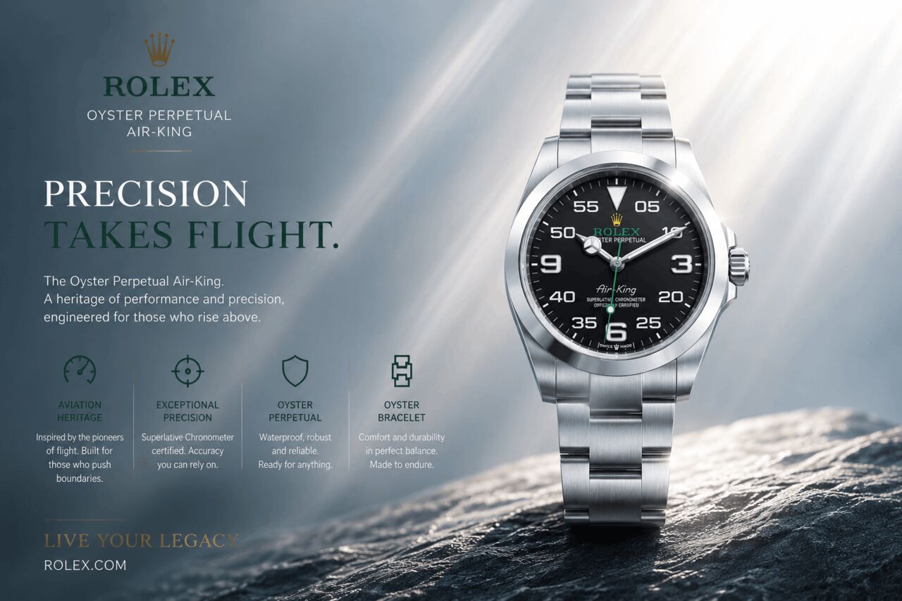 INR 755500,  Rolex Air-King Watches And Their Aviation Heritage