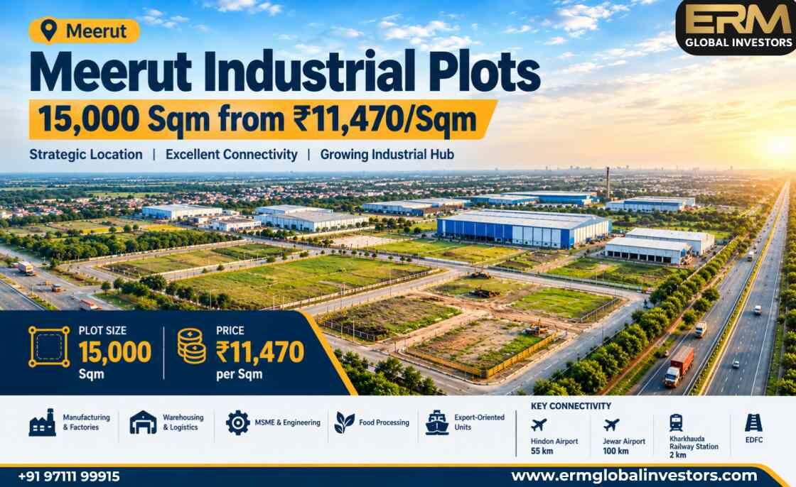 Meerut Industrial Plots | 15,000 Sqm From ₹11,470/Sqm photo 1