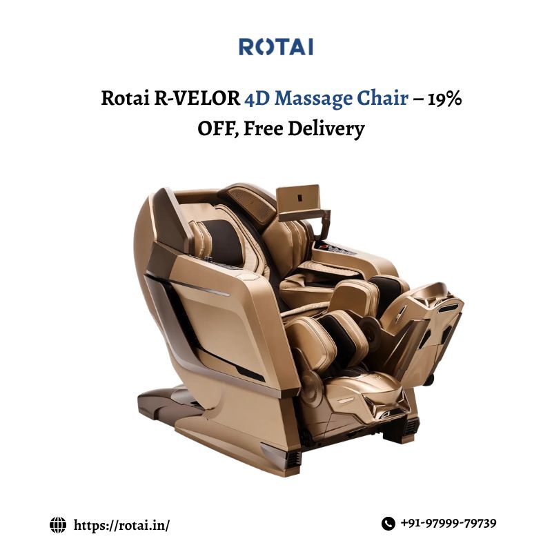 INR 1049000,  Rotai R-VELOR 4D Massage Chair – 19% OFF, Free Delivery