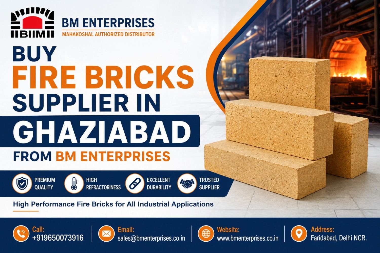 Top Quality Fire Bricks Supplier in Ghaziabad | BM Enterprises photo 1