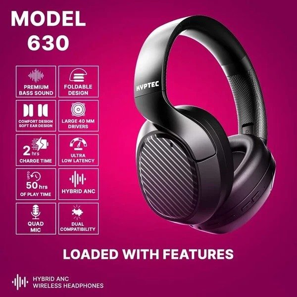 Kyptec LifeStyle® 630 Full-Size Hybrid ANC Headphones for Rich Audio, Calls & Long Listening Sessions photo 1