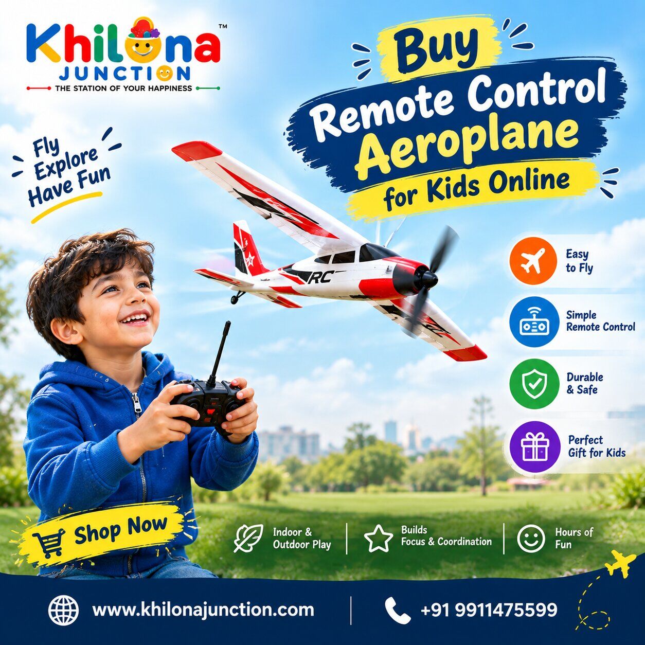INR 1003,  Buy Remote Control Aeroplane For Kids Online