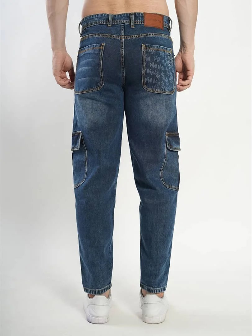 Buy Wholesale Men's Loose Fit Denim Cargo Jeans – Mala Merchant Ahmedabad photo 2