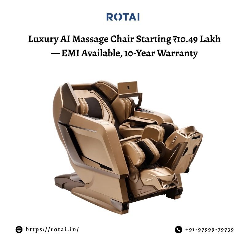INR 1049000,  Luxury AI Massage Chair Starting ₹10.49 Lakh — EMI Available, 10-Year Warranty