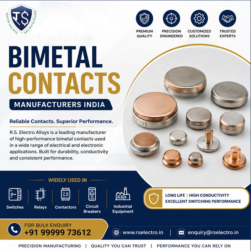Bimetal Contacts Manufacturers India | Rs Electro